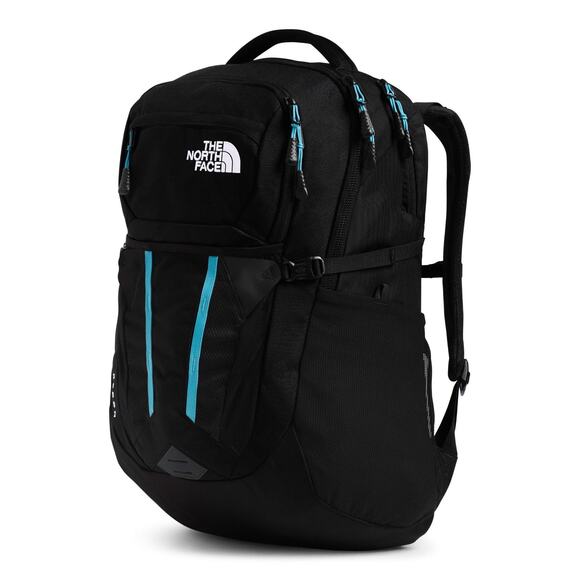 The North Face Women\'s Recon Daypack Backpack Laptop Black Heather/Ethereal Blue